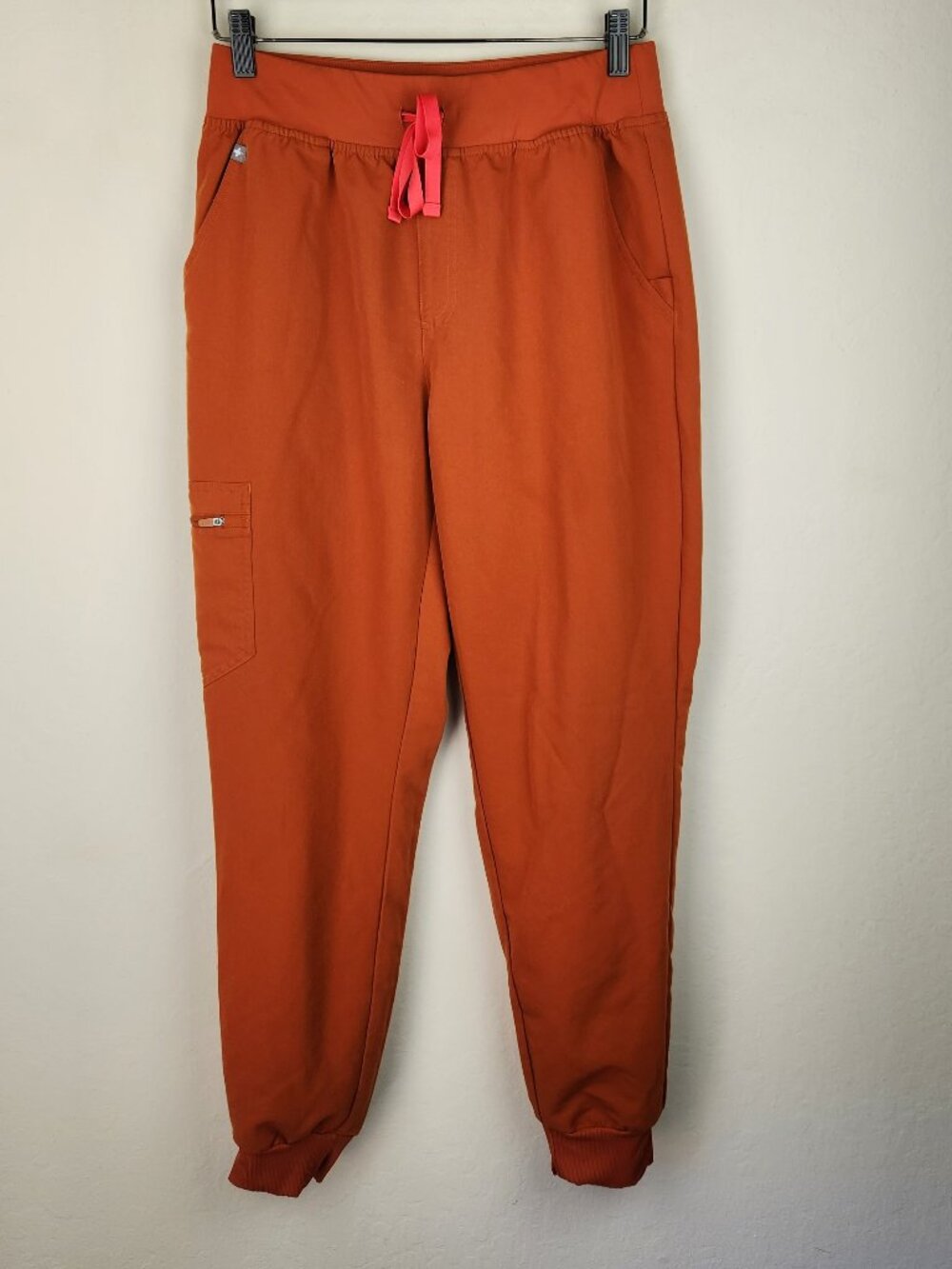 Figs Dirty Chai Orange High Waisted Zamora Jogger Scrub Pants sz M